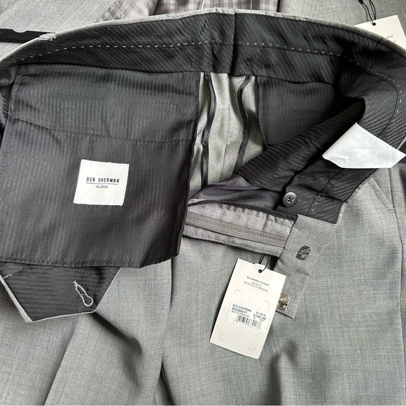 Men’s Ben Sherman Suit 38 Reg blazer 30W 32L slacks gray - Picture 10 of 13